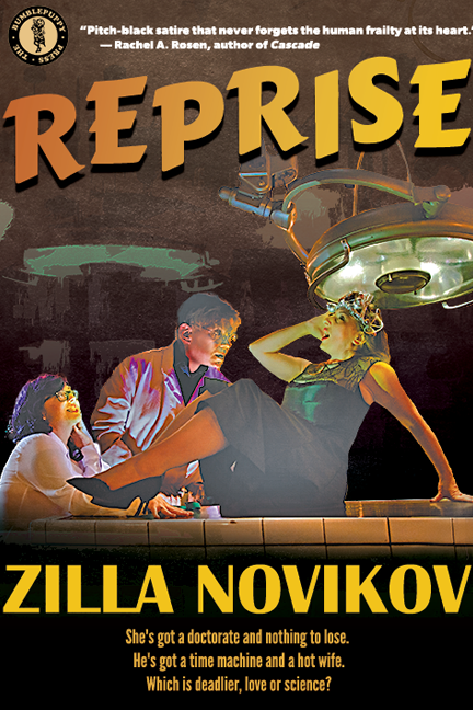 Reprise by Zilla Novikov. A mad science threesome done pulp style.